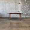 Mid Century Danish Modern Teak & Ashwood Dining Table With Two Leaves C. 1965