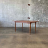 Mid Century Danish Modern Teak & Ashwood Dining Table With Two Leaves C. 1965