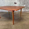 Mid Century Danish Modern Teak & Ashwood Dining Table With Two Leaves C. 1965
