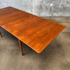 Mid Century Danish Modern Teak & Ashwood Dining Table With Two Leaves C. 1965