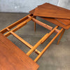 Mid Century Danish Modern Teak & Ashwood Dining Table With Two Leaves C. 1965