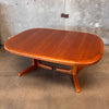 Vintage Danish Teak Dining Tale by Valentinsen Mobelfabrik With Four Leaves