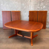 Vintage Danish Teak Dining Tale by Valentinsen Mobelfabrik With Four Leaves