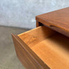Mid Century Modern Walnut & Brass Desk by Stanley Furniture