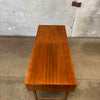 Mid Century Modern Walnut & Brass Desk by Stanley Furniture