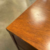 Mid Century Modern Walnut & Brass Desk by Stanley Furniture