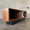 Custom Made Modern Walnut Record Storage Credenza Made in Los Angeles