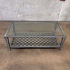Post Modern Woven Metal Style of Philipe Stork Coffee Table