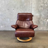 Ekornes Leather Lounge Chair & Ottoman