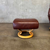 Ekornes Leather Lounge Chair & Ottoman