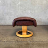 Ekornes Leather Lounge Chair & Ottoman