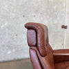Ekornes Leather Lounge Chair & Ottoman