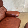 Ekornes Leather Lounge Chair & Ottoman