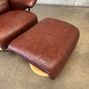 Ekornes Leather Lounge Chair & Ottoman
