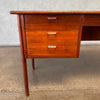 C. 1960's Vintage Danish Teak with Metal Pulls and Finished Back