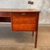 C. 1960's Vintage Danish Teak with Metal Pulls and Finished Back