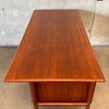 C. 1960's Vintage Danish Teak with Metal Pulls and Finished Back