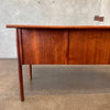 C. 1960's Vintage Danish Teak with Metal Pulls and Finished Back