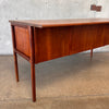 C. 1960's Vintage Danish Teak with Metal Pulls and Finished Back