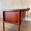 C. 1960's Vintage Danish Teak with Metal Pulls and Finished Back