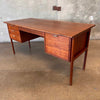 C. 1960's Vintage Danish Teak with Metal Pulls and Finished Back