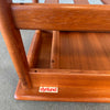 Solid Sculpted Danish Teak End Table by Drylund with Drawer