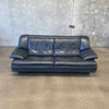 Mid Century Modern Italian Black Leather Couch/Sofa