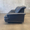 Mid Century Modern Italian Black Leather Couch/Sofa