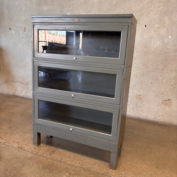 "Art Metal" Label 3 Stack Vintage Lawyers Bookcase