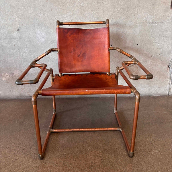 Vintage Modern Copper Pipe Frame Chair