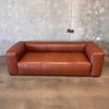 Piazza Sofa in Saddle Tan Italian Leather