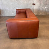 Piazza Sofa in Saddle Tan Italian Leather