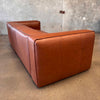 Piazza Sofa in Saddle Tan Italian Leather