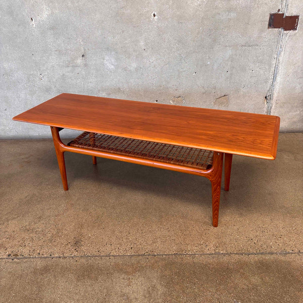 Restored Vintage Danish Teak Coffee Table by Trioh