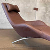 Rolf Benz Canoa Leather Mocha Lounge Chair C. 2001