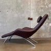 Rolf Benz Canoa Leather Mocha Lounge Chair C. 2001