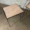 Mid Century Modern Wrought Iron Terrazzo Tile Stackable Table Set