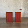 Mid Century Modern Walnut Speaker/Cabinets By Lancer Soundcraftsmen