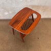 Vintage Mid Century Modern Walnut End Table w/ Magazine Rack by Arthur Umanoff