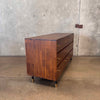 SOHO High Mid Century Style Acacia Wood Six Drawer Dresser