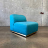 Vintage Blue Swivel Lounge Chair - HOLD