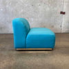 Vintage Blue Swivel Lounge Chair - HOLD