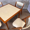 Vintage Mid Century Modern Wood Folding Table & (4) Chairs