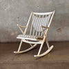 White Lacquer Rocking Chair By Frank Reenskaug Bramin