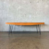 Vintage Mid Century Modern Coffee Table On Hairpin Legs