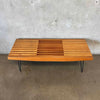 Vintage Mid Century Modern Coffee Table On Hairpin Legs