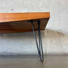 Vintage Mid Century Modern Coffee Table On Hairpin Legs