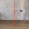 1960's Orange Metal Towel Rack / Stand