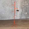 1960's Orange Metal Towel Rack / Stand