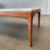 Mid Century Coffee Table "Rythm" Walnut & Marble By Lane